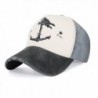 CHOSUR Vintage Style Baseball Cap Pirate Ship Anchor Printing Adjustable Youth Cap For Girls and Boys - Blackbrim - CJ180EK3W4M