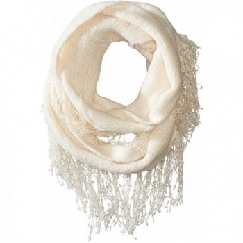 Betsey Johnson Women's Knit Fuzzy Brushed Infinity Scarf - Ivory - CC1289ZHAI3