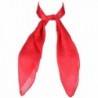 Vintage Square Neck Scarves Wrap Neckerchief Women Solid Color Bandana for Girls - Red - CV1839HKTU3