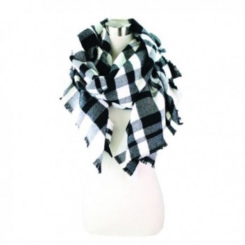 Buffalo Check Blanket Scarf - Bk&wt - CH1863TI5XZ