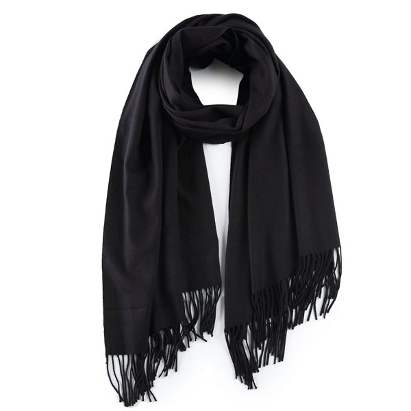 Cashmere Poncho Blanket Scarfs Fringe - Black - CC188GOA4AL Cashmere Poncho Blanket Scarfs Fringe - Black - CC188GOA4AL