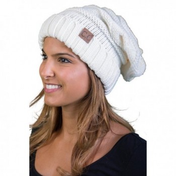 H 6100 25 Oversized Slouchy Beanie Ivory