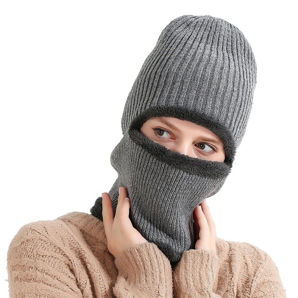 Windproof Ski Face Mask Winter Hats Warm Knitted Balaclava Beanie Hat ...