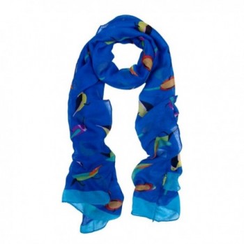 Elegant Birds Print Fashion Scarf - Different Colors Available - Blue - CF11GENYMKD