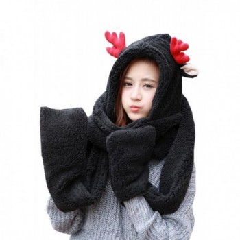 Wicky LS Christmas Accessories- Including Hat and Scarf and Gloves - Adults Style-black - CA186NDLT3H