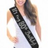 It's My 80th Birthday! Women's Rhinestone Sash by RhinestonSash.com - Black - C712J6MAPM1