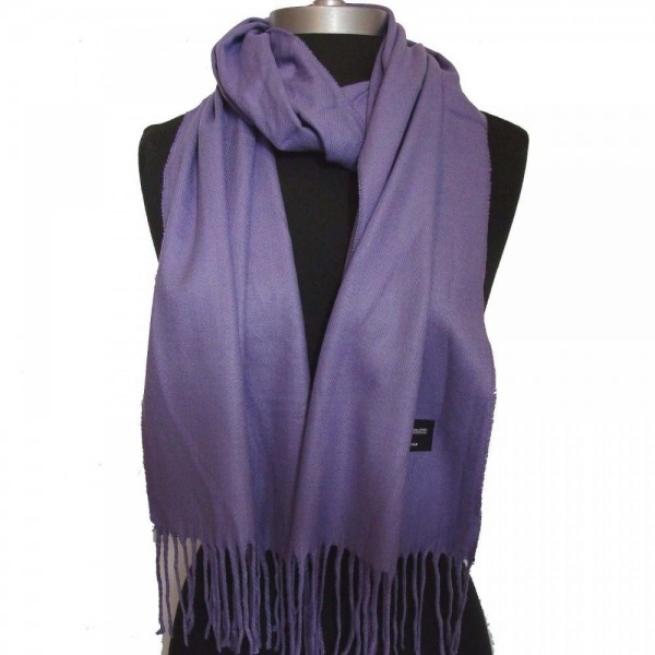 Purple_(US Seller)72"X12" Solid Scarf Made in Scotland Warm Winter - CM12EHC2W6N