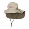 American Outdoorsman Mens Microfiber Fishing Sun Hat Wide Brim Flap Cap - Khaki - CT12O5Q2NV9