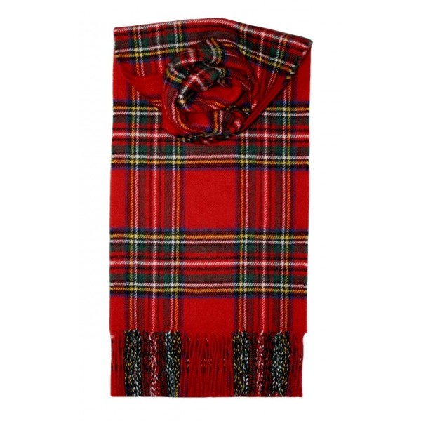 Lochcarron Royal Stewart Tartan Lambswool Scarf - CH115NN78SX