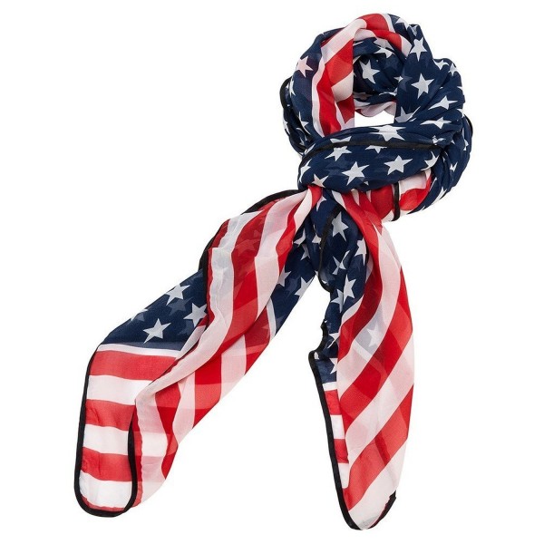 REINDEAR Trendy American Flag Chiffon Soft Scarf long Wrap Shawl US Seller - CJ121FM3FIH