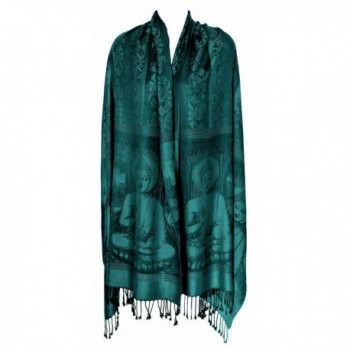 Buddha Meditation Prayer Shawl Yoga Wrap Cover - Peacock Green - CG11UHCZEGN