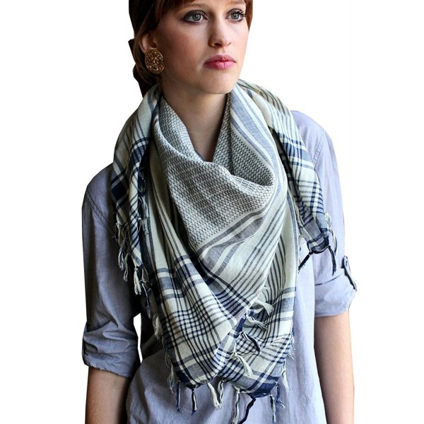 Anika Dali Women's Addison Shemagh Tactical Desert Scarf in Natural Cotton - CL110I7XI5B