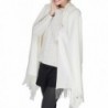 Winter Womens Large Soft Warm Pashmina Cashmere Blanket Scarf Solid Color Tassel Shawl(14 colors) - White - CR187CECR9C