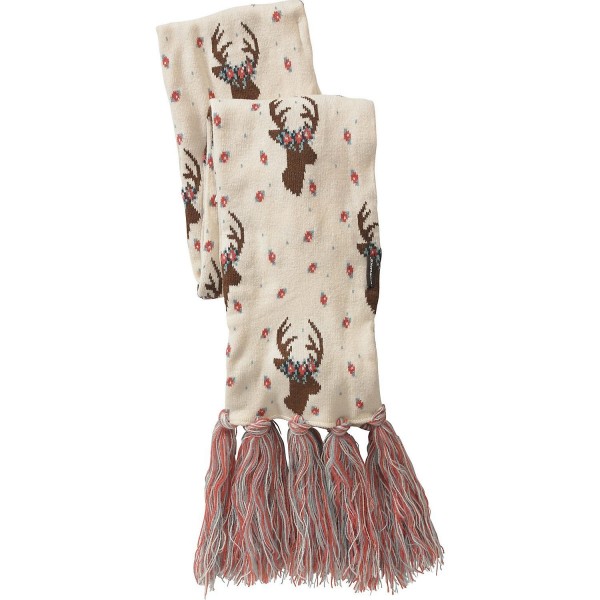 Legendary Whitetails Ladies Happy Glamper Floral Deer Scarf White - CR12MWW01DH