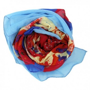 Bucasi Floral Stars Skull Magenta in Fashion Scarves