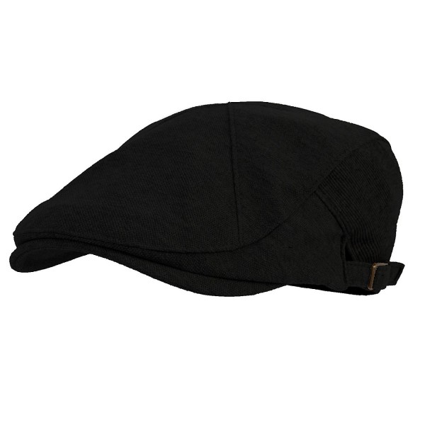 WITHMOONS Modern Cotton Real newsboy Hat Flat Cap AC3045 - Black - CZ12J621LRZ