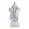 Rose Printed Scarf For Womens Girls Soft Lightweight Wrap Shawl Elegant Gorgeous Fashion Scarves - Green Blue - CC187EYZOLI