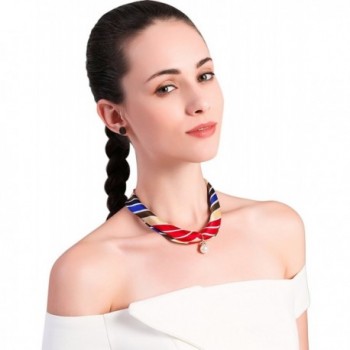 Scarf Pearl Necklace Neckerchief Comfortable - En Stripe - CG187K56AWS