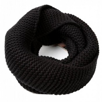 1PCS Winter Warm Knitted Thicken Neckerchief -Neck Warmer Scarf Soft Shawl - Black - CL186LLLTU5