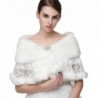 Clearbridal Curve Faux Fur Shawl Wrap Stole Cape for Women C17011 - Ivory - C211U6I514D