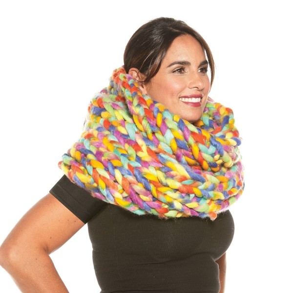 Women's Oversized Braided Infinity Scarf - CN188I67MIN