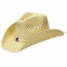 Shapeable Straw Country Cowboy Hat - Natural - CI12MAM10CU