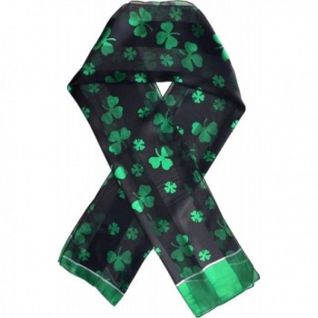 St.patrick's Shamrock Scarf One Size By Crown - Black Green - CI127TWLJ2L