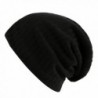 Century Star Mens Winter Basic Baggy Knit Hip-Pop Skull Caps Soft Warm Sports Slouchy Beanie Hats - Simple Black - C6185O5QOX9