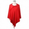 Mysuntown Blanket Pashmina Tassels Soft Red in Wraps & Pashminas