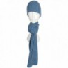 Ypser Winter Beanie Hat Scarf Set Warm Knit Skull Cap and Scarf for Men Women - Deep Blue - C2187EWAOKY