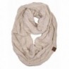 BYSUMMER C.C Soft Warm RIbbed knit Winter Infinity Loop Scarf - Beige - CG12NYX6JXZ