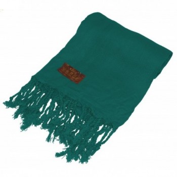 Kuldip Unisex Pashmina Scarf Shawl Wrap Throw Teal Green - C61130IWUXL