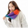 CC-US Women Colorful Grid Winter Infinity Loop Scarf Warm Knit Neckerchief Shawl - Multicolor1 - CQ184UWWD3K