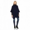 Steve Madden Women's Pocketed Rib Knit Poncho - Navy - CT17AAK3UY8