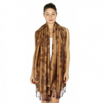 SERENITA Jacquard Pashmina Scarf Camel