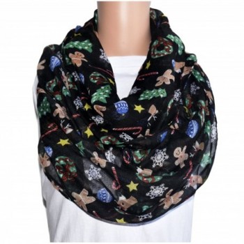 TOOTO Merry Christmas Sheer Lightweight Scarf Print Shawl For Christmas Season - Infinity Scarf - C0188Y9HCT3