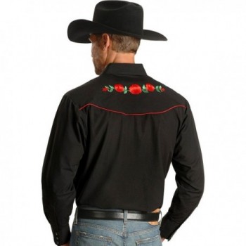Retro Rose Embroidery X Large Black in Men's Cowboy Hats