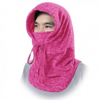 JIUSY Windproof Fleece Neck Warmer Hood Balaclava Face Mask for Cold Weather - red - CL188U2GHNH