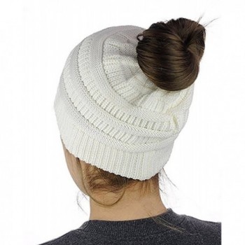 URUNIQ Womens Winter Ponytail Stretch