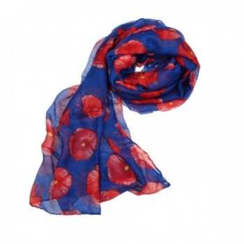 Franterd Ladies Poppy Flower Scrafs in Fashion Scarves