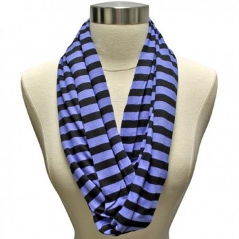 Black Striped Circle Infinity Scarf