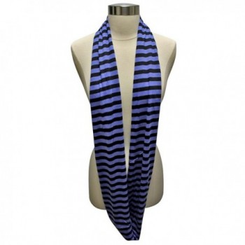 Black Striped Circle Infinity Scarf in Fashion Scarves