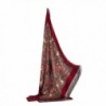 Ladies Floral Shawl With Tassels Ukrainian Polish Russian Square Scarf 44" x 44 - Venetian Red - CG17YLQ6MUW