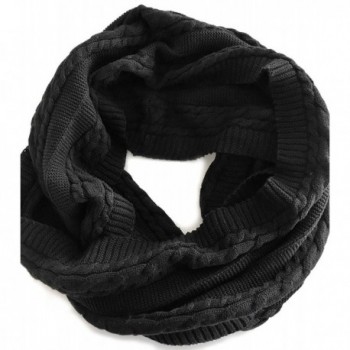(10 COLORS) Women's 100% Organic Cotton Cable Knit Infinity Scarf ...