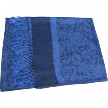 Reversible Jacquard Paisley Pashmina Fringe