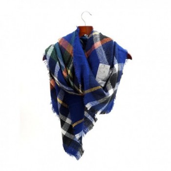 Women's Cozy Tartan Scarf Wrap Shawl Neck Stole Warm Plaid Checked Pashmina - CW11PK9KUM1