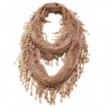 KMystic Lace Infinity with Fringe - Camel - C0188ZOCZ3Q