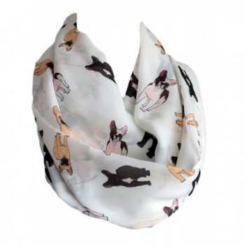 Etwoa's French Bulldog Black Brown Print Infinity Scarf Circle Scarf Loop Scarf - CH12OBNQ3UI