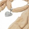 Elegant Heart Pendant Jewelry Necklace in Fashion Scarves