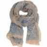 Bucasi Bohemian Paisley Scarf in Airy Lightweight Fabric - 60s inspired Print - Pink - CT11CUJOKLL